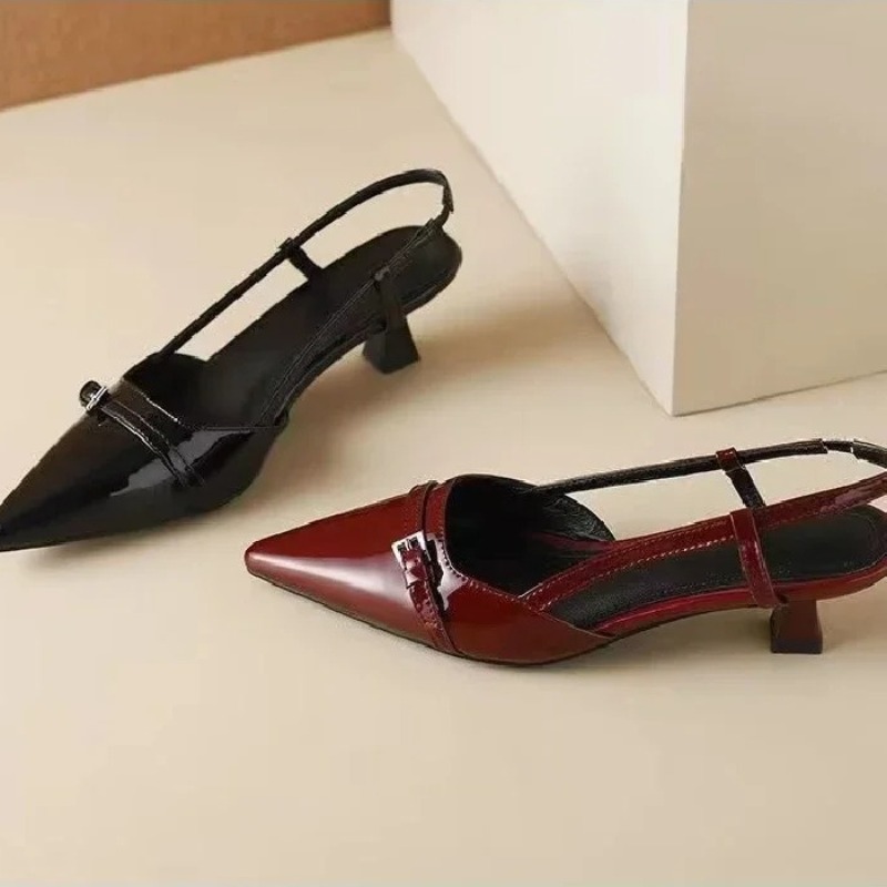 Casual Sandal Leather - Women Sandals Fashion Pointed Low Heels