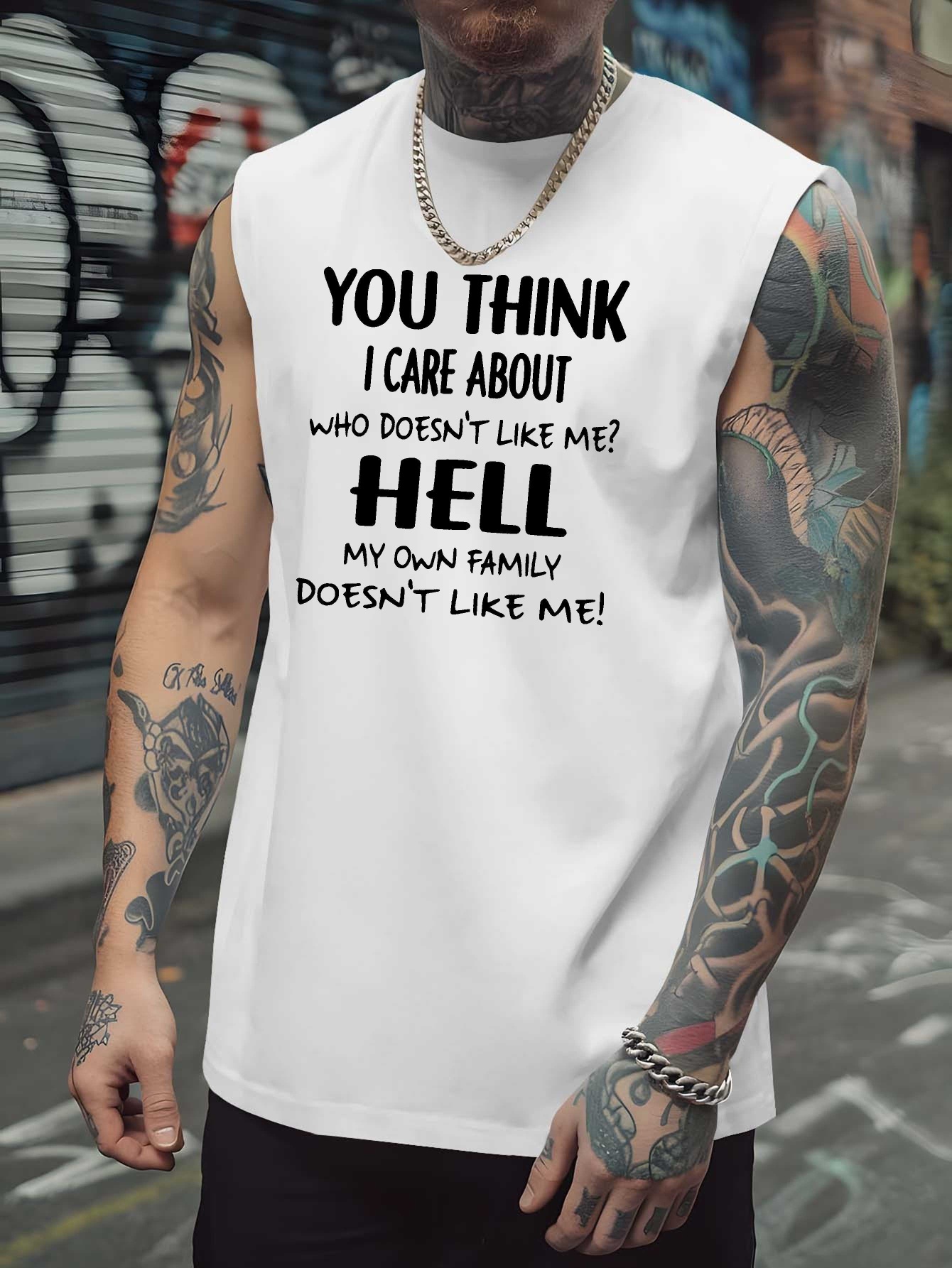 Tank Top Muscle - Men's Fun Quotes Sleeveless Muscle Tank