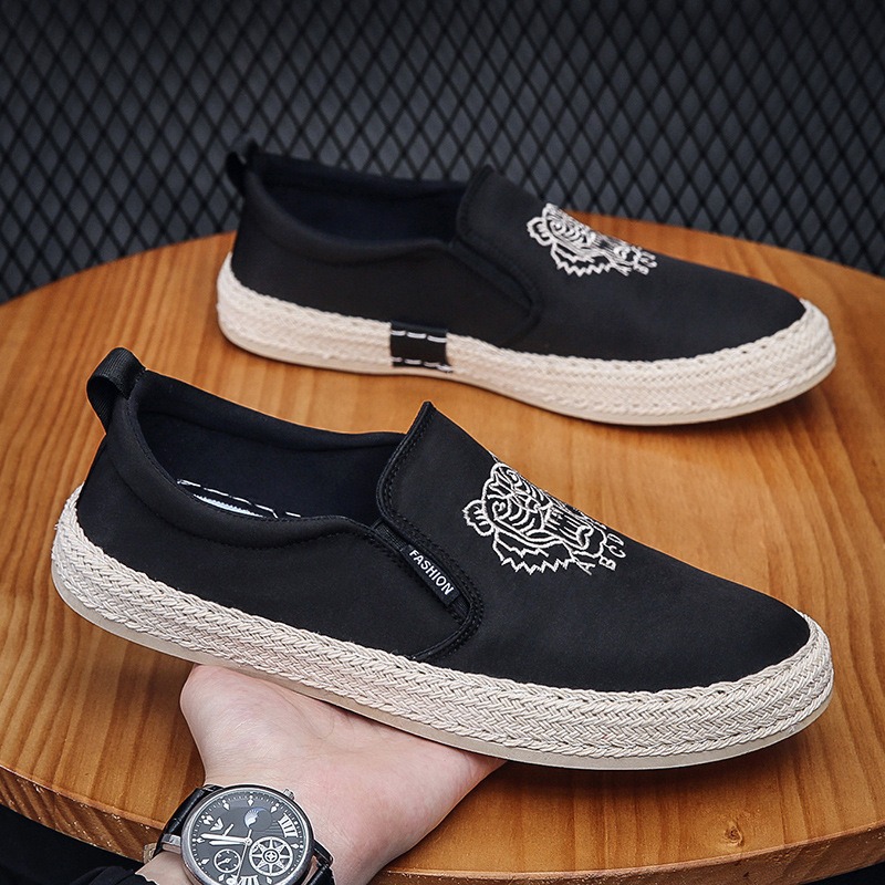 black Breathable shoes for man - Espadrille Slip On avaliação e preço