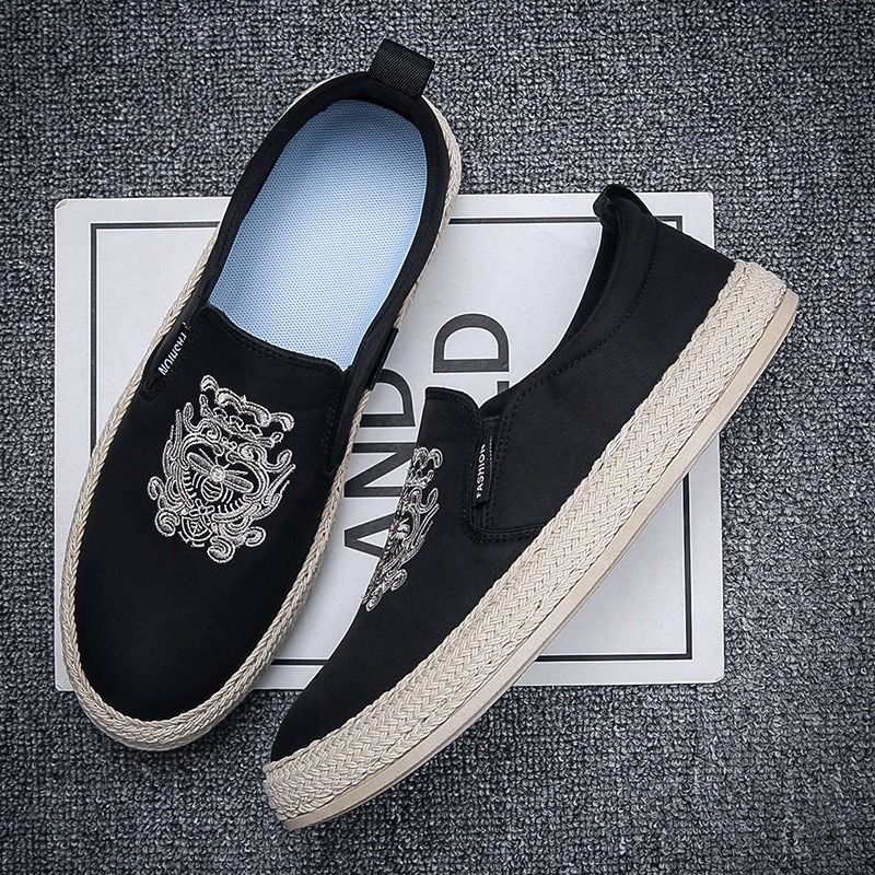 black Breathable shoes for man - Espadrille Slip On avaliação e preço