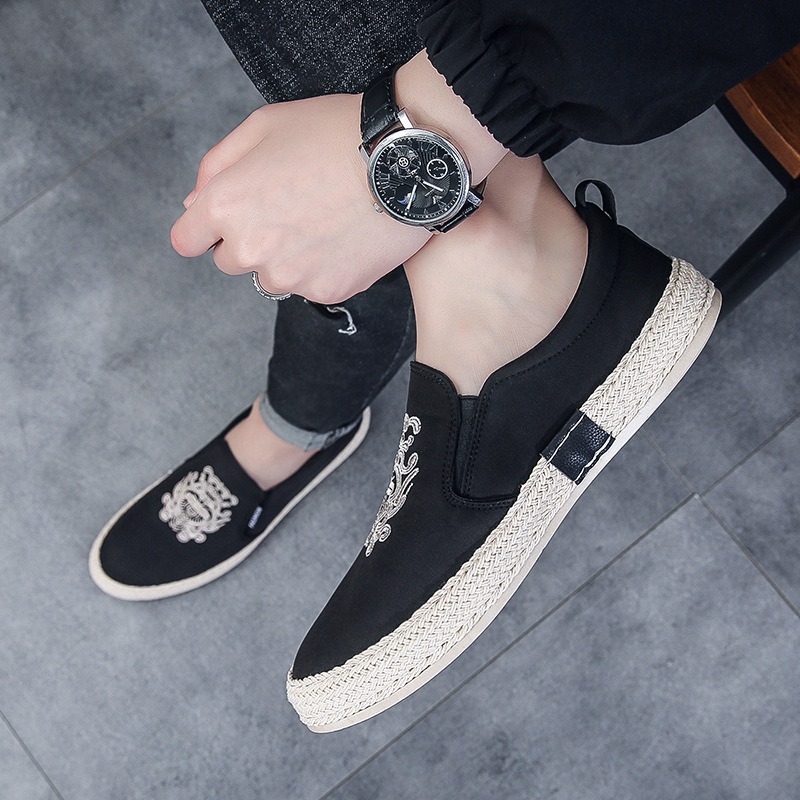 black Breathable shoes for man - Espadrille Slip On avaliação e preço