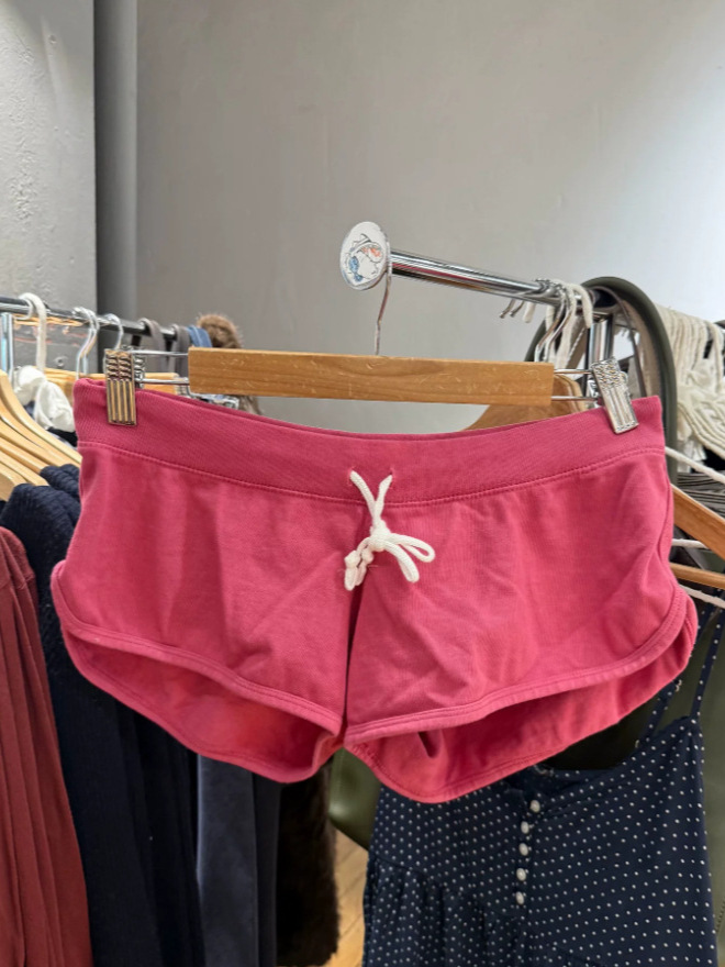New Rose Pink Cotton Short Pan - Short Linen Drawstring avaliação e preço