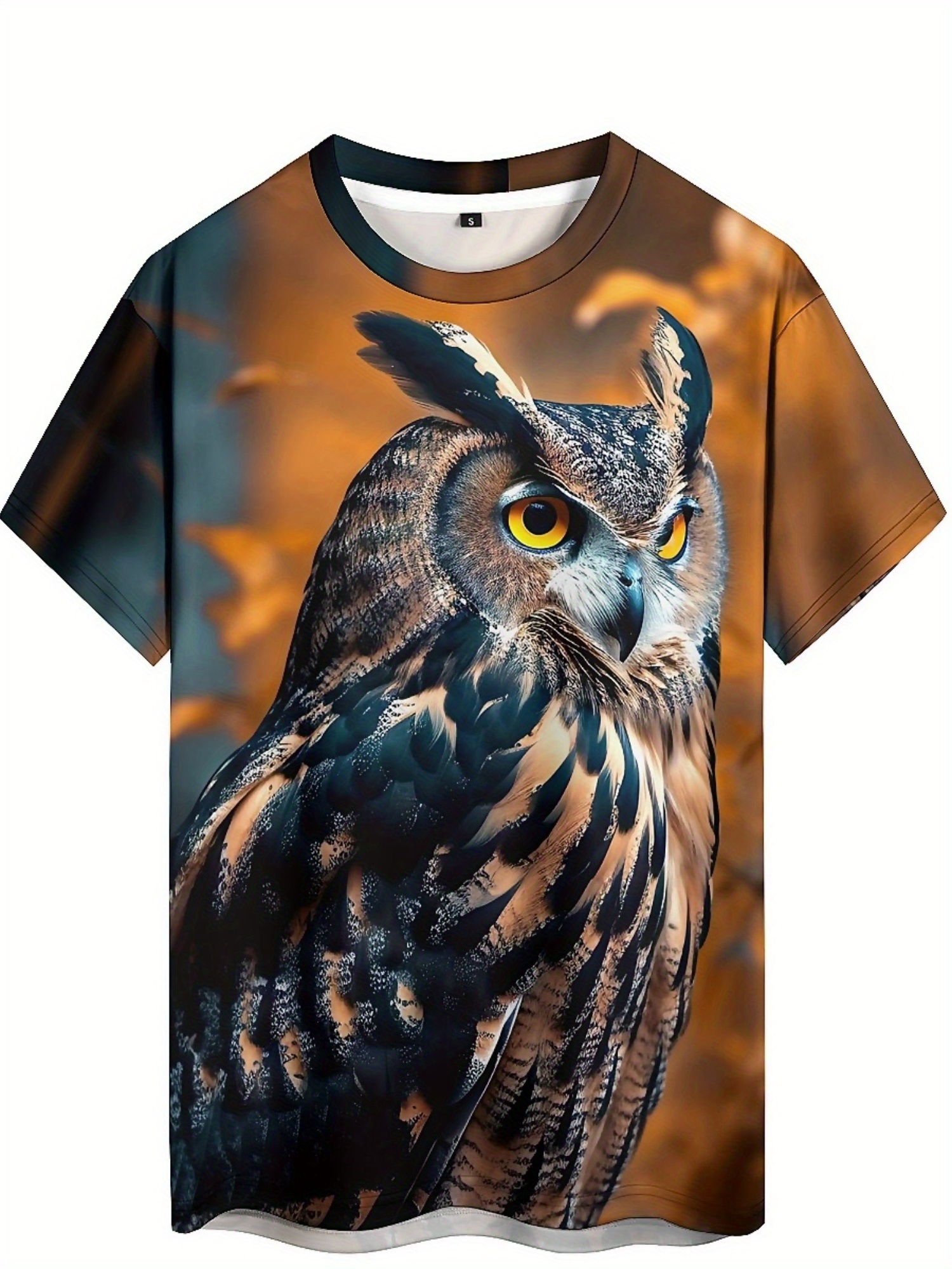 Men's & Women's 3D Print Owl G - Tee Graphic Print avaliação e preço