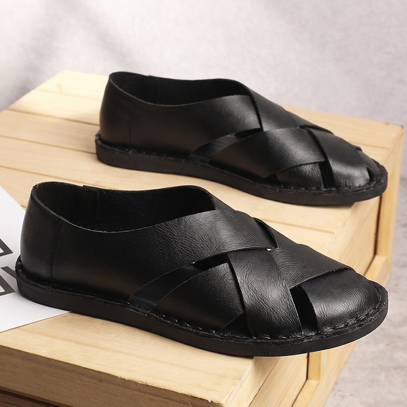 Summer Men's Cut-out Sandals N - Flip Flop Leather Men avaliação e preço