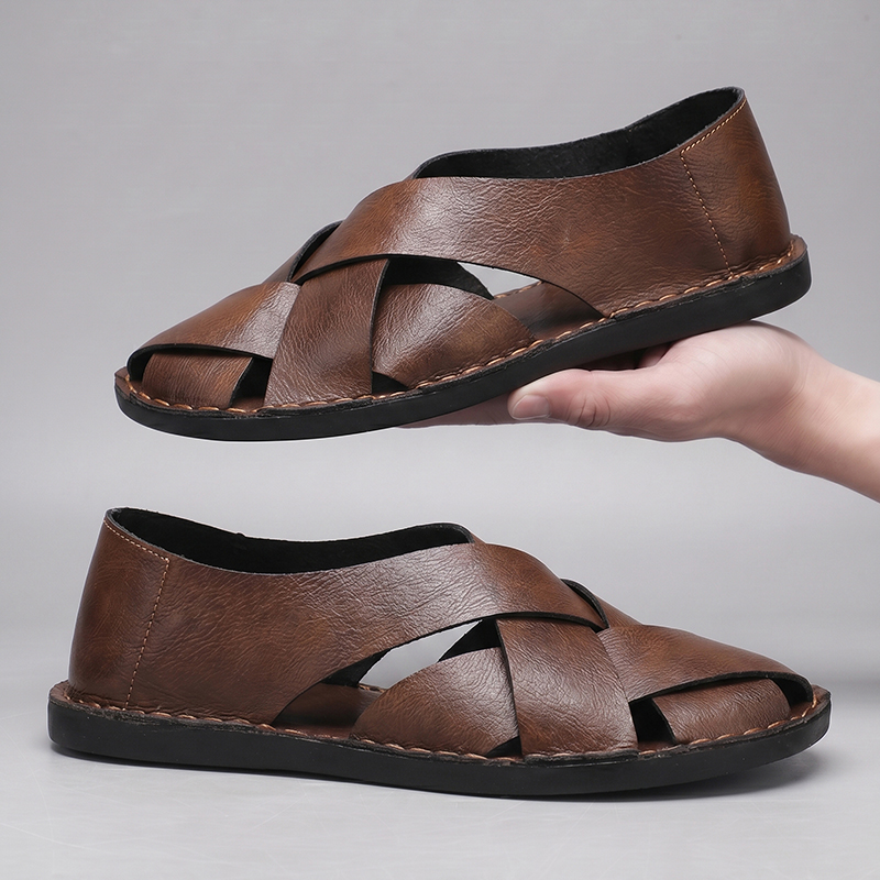 Summer Men's Cut-out Sandals N - Flip Flop Leather Men avaliação e preço