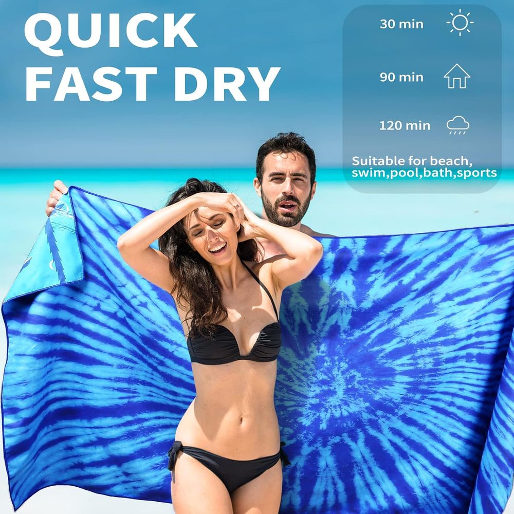 Lightweight Oversized 71x32 Be - Beach Towel Large avaliação e preço