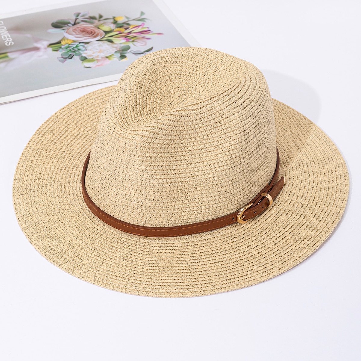 Panama straw hat, female jazz  - Bucket Hat Straw avaliação e preço