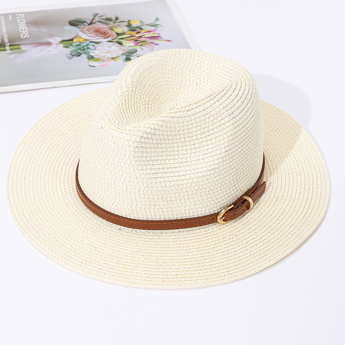 Panama straw hat, female jazz  - Bucket Hat Straw avaliação e preço