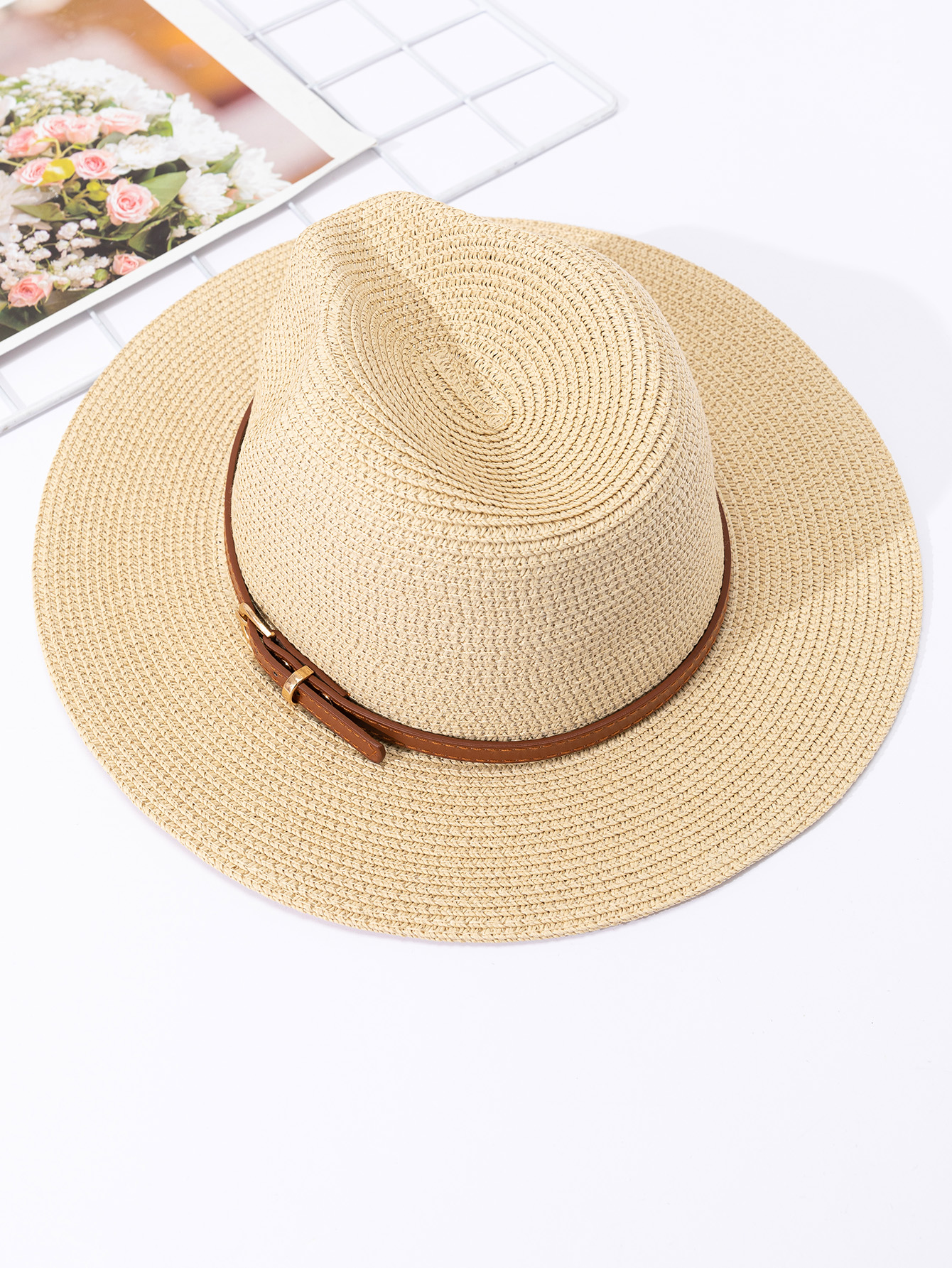 Panama straw hat, female jazz  - Bucket Hat Straw avaliação e preço