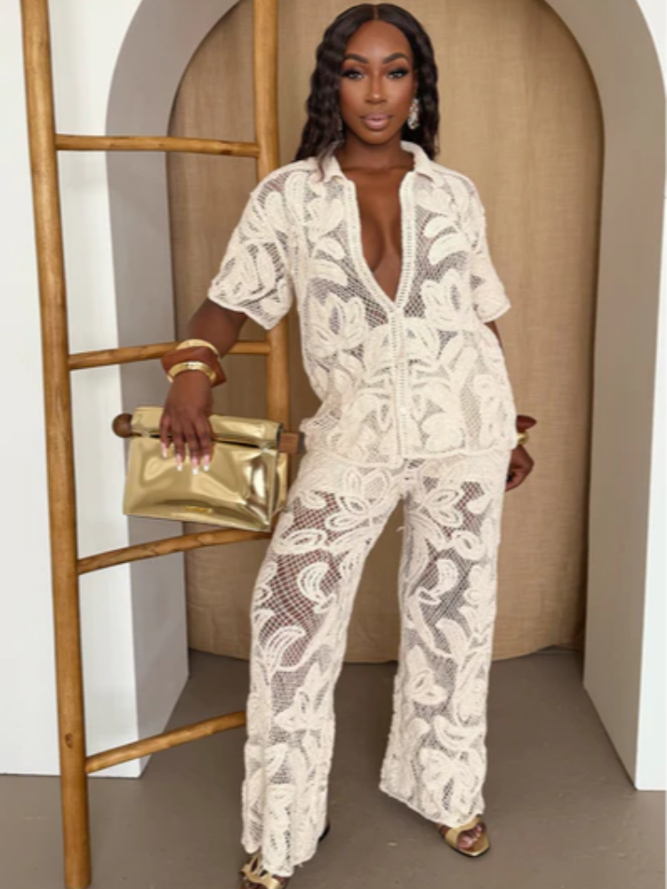 Women's Stylish 2 Piece Set Cr - Resort Shirt Floral avaliação e preço