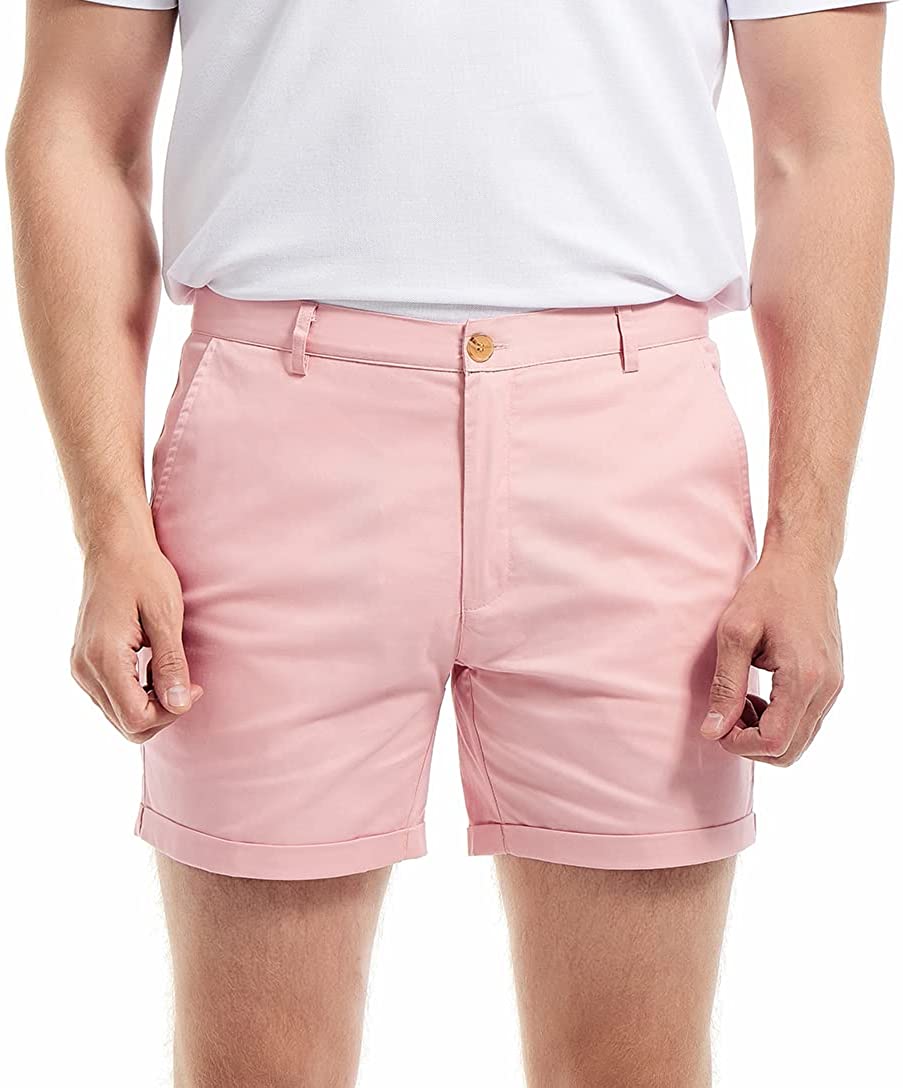 AIMPACT Men's Summer Slim-fit  - Shorts Chino Slim avaliação e preço