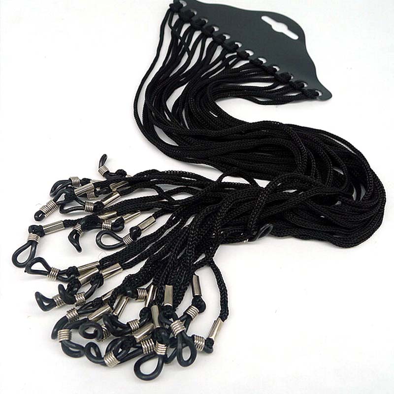 12pcs/set Black Nylon Cord Eye - Sunglass Retainer Cord avaliação e preço