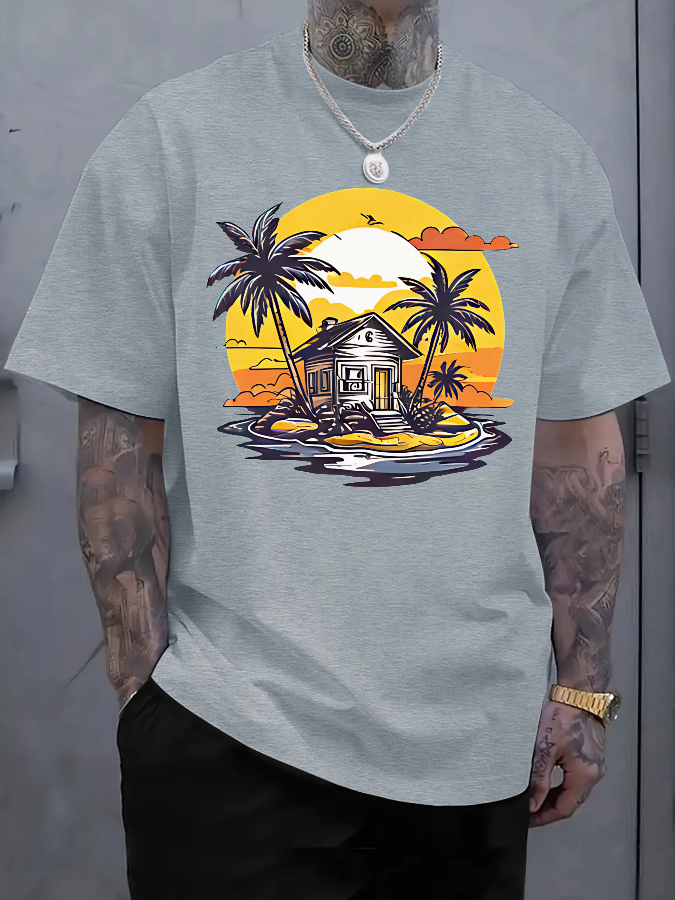 Men'S Cotton Casual T-Shirt Tr - Linen Shirt Breathable avaliação e preço