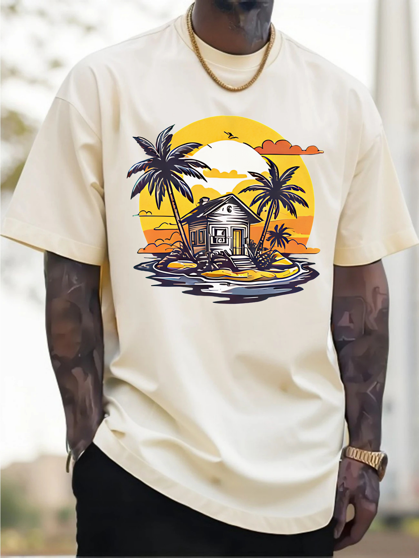 Men'S Cotton Casual T-Shirt Tr - Linen Shirt Breathable avaliação e preço