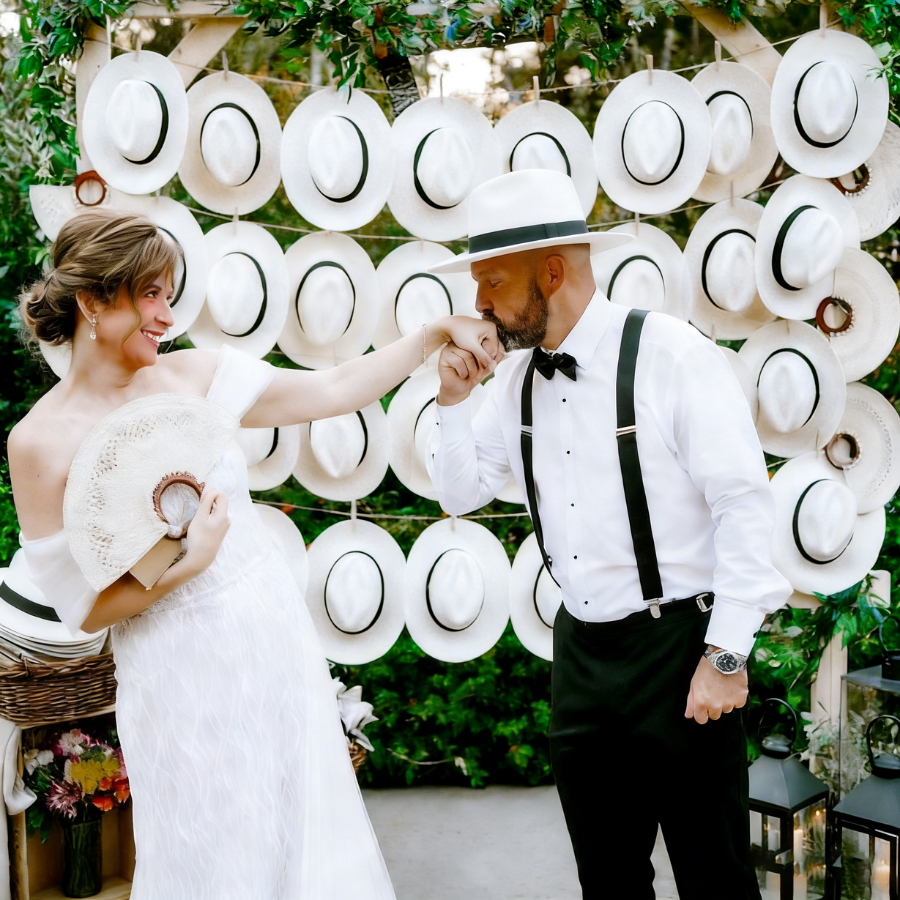 6-48PACK Wedding Straw Fedora  - Bucket Hat Straw avaliação e preço
