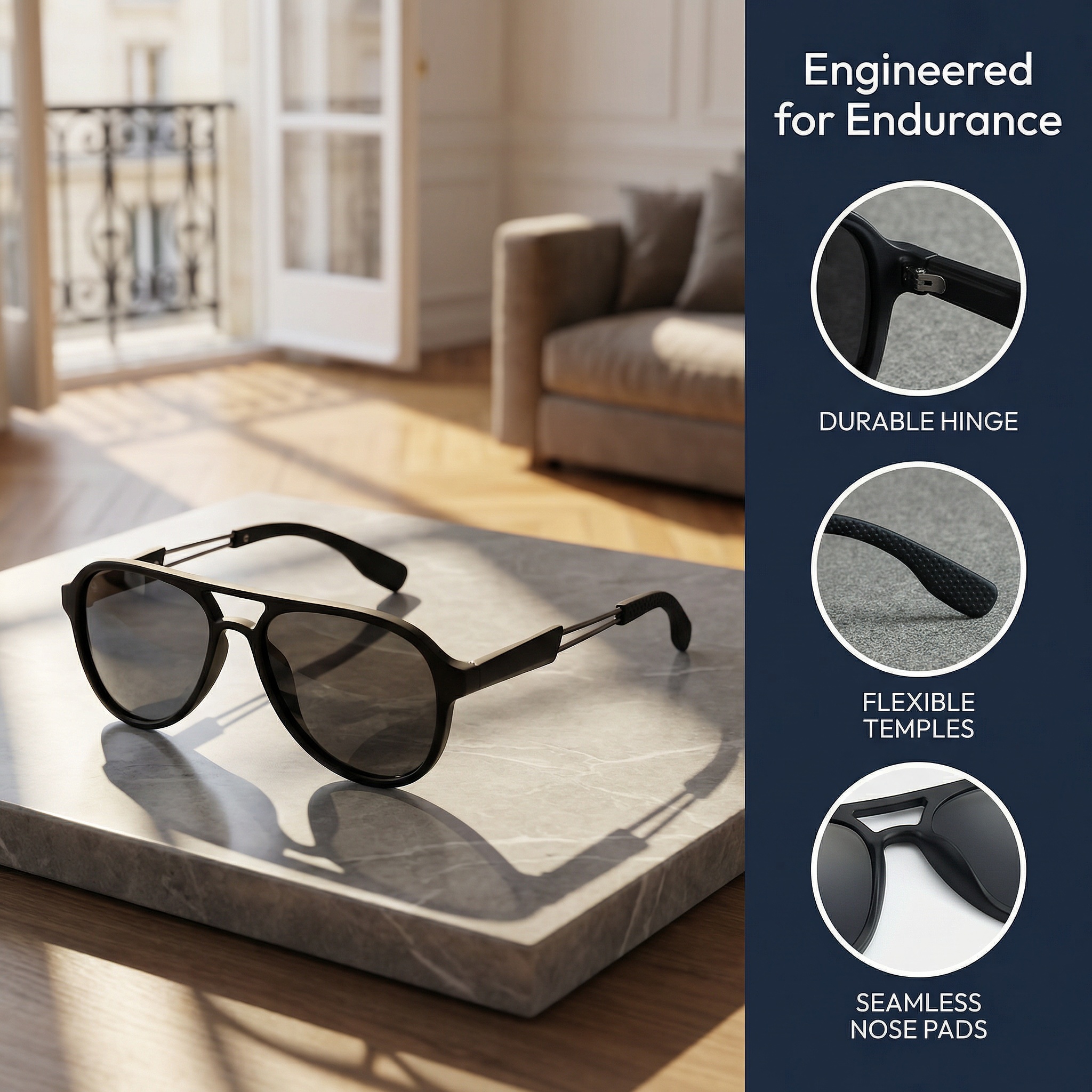 CHALK Men's Vintage Dual-Bridg - Sunglasses Aviator Polarized avaliação e preço