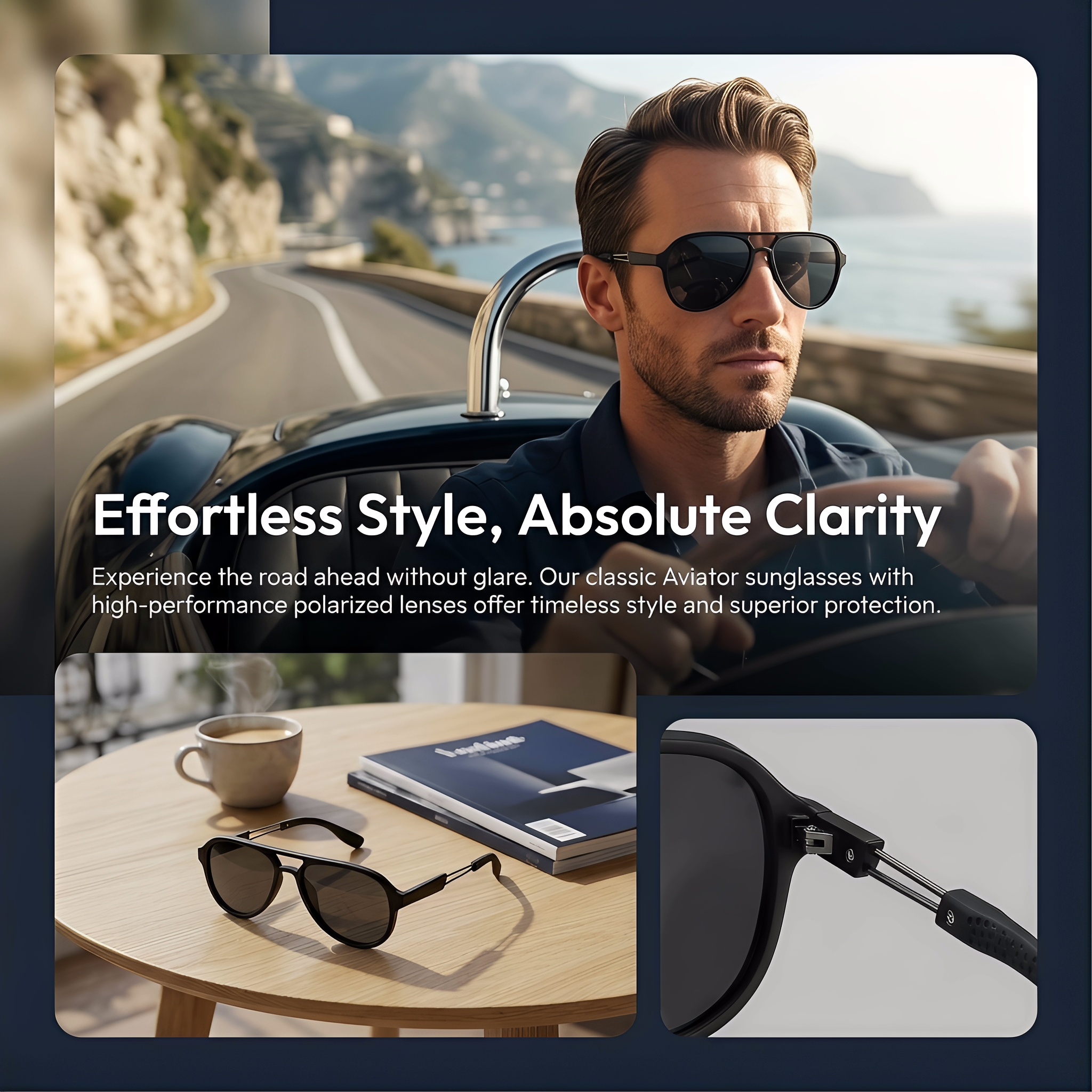 CHALK Men's Vintage Dual-Bridg - Sunglasses Aviator Polarized avaliação e preço
