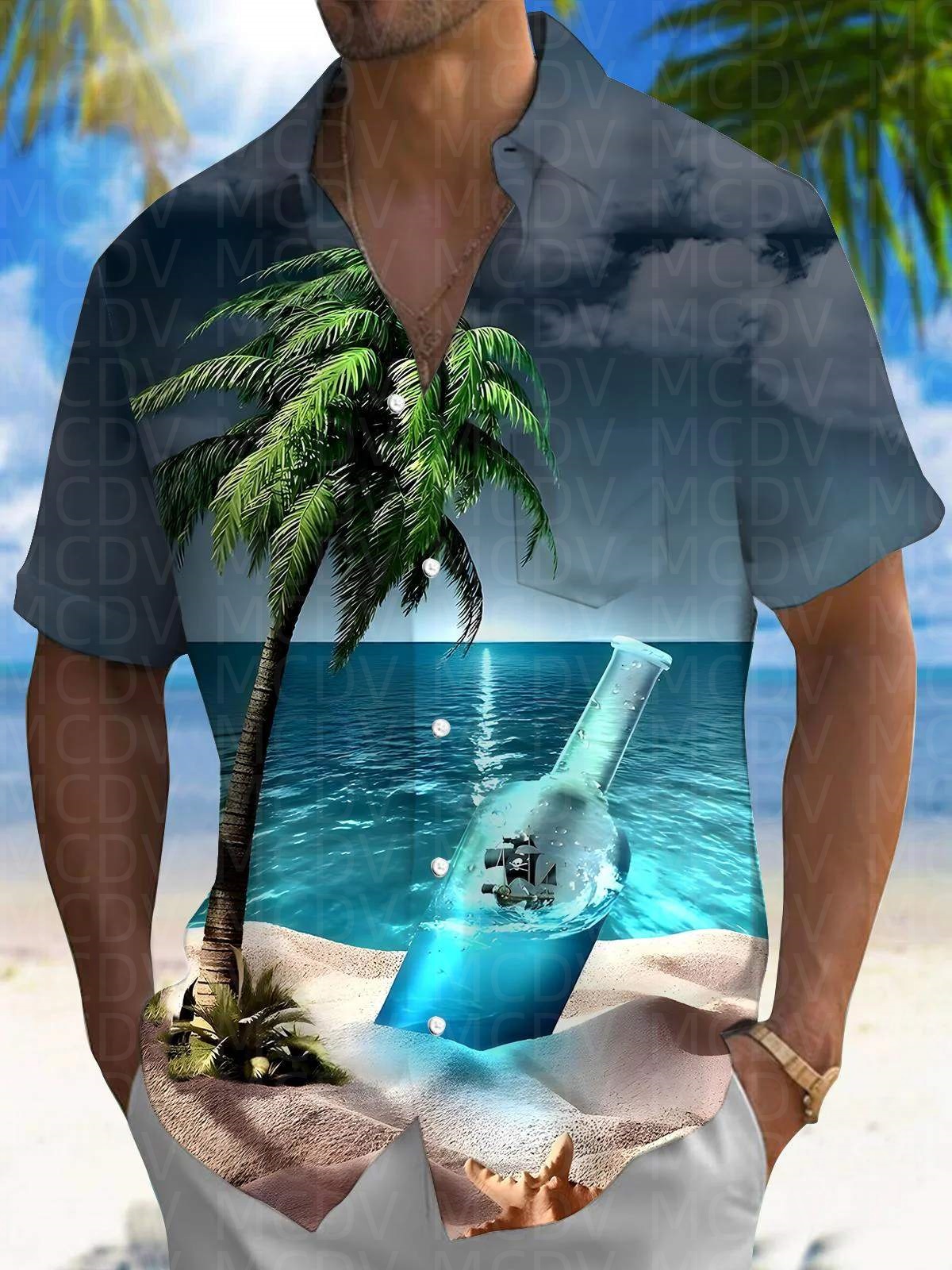 Trump Pattern Men's Hawaiian S - Shirt Camp Collar avaliação e preço