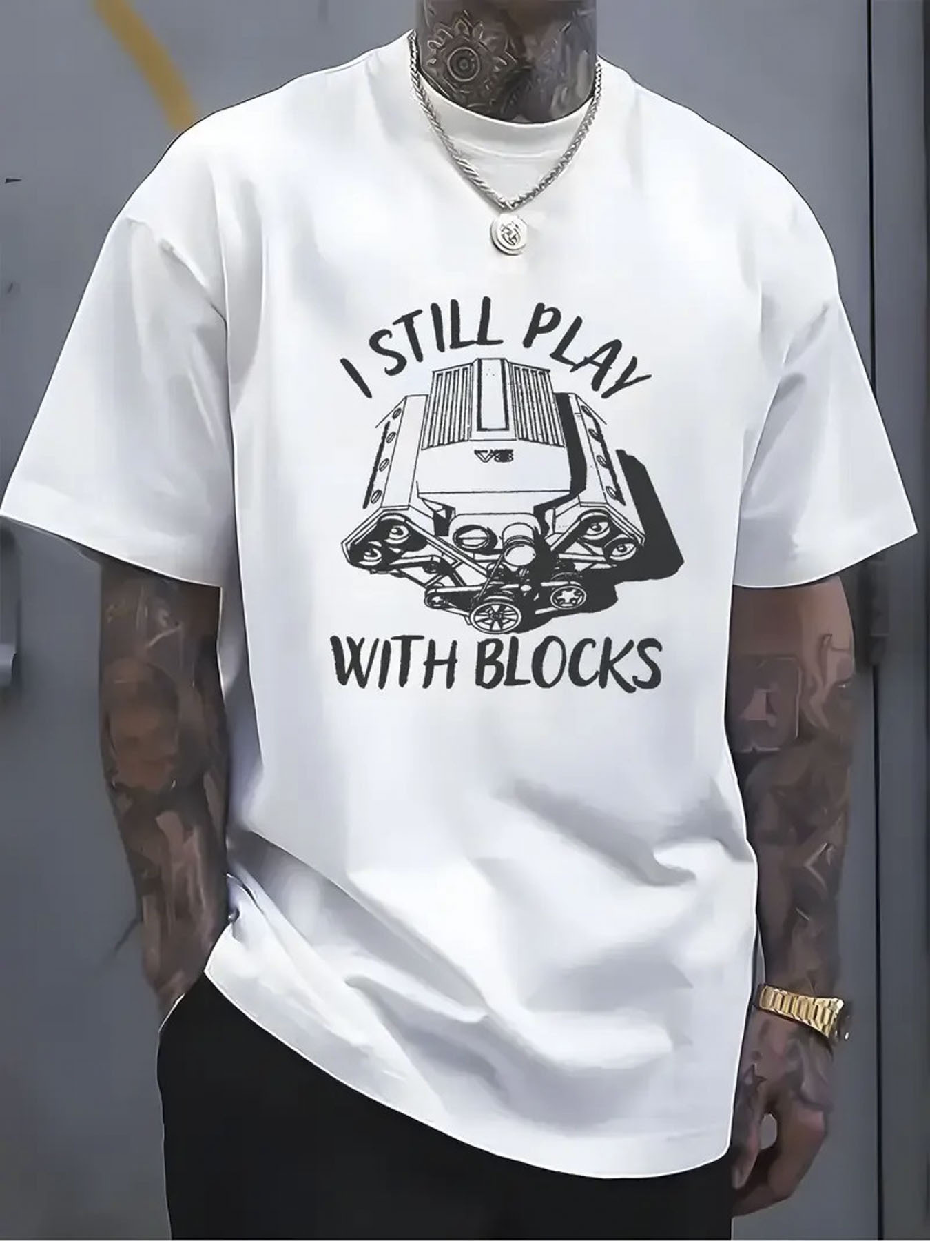 Men's 100% Cotton T-Shirt with - Tee Graphic Print avaliação e preço