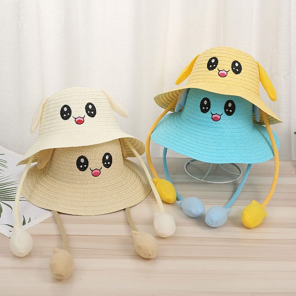 Summer Bucket Cap Moving Ears  - Bucket Hat Straw avaliação e preço