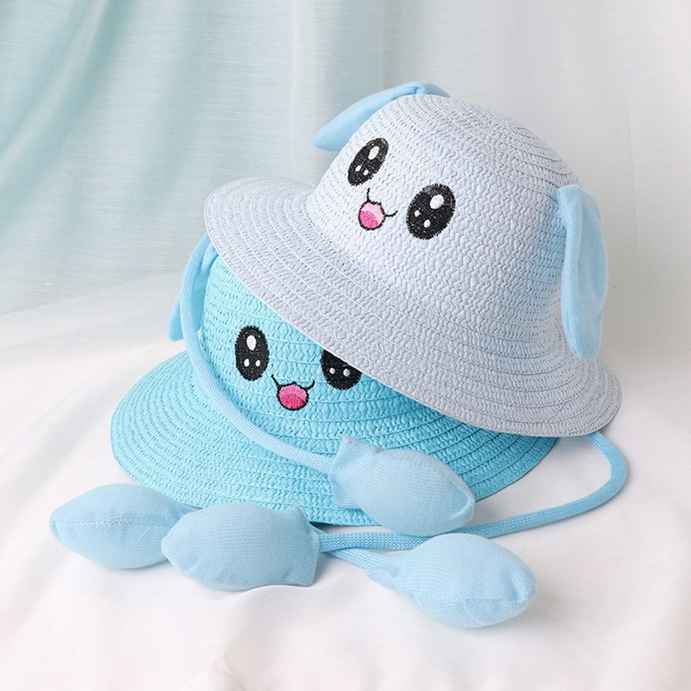 Summer Bucket Cap Moving Ears  - Bucket Hat Straw avaliação e preço
