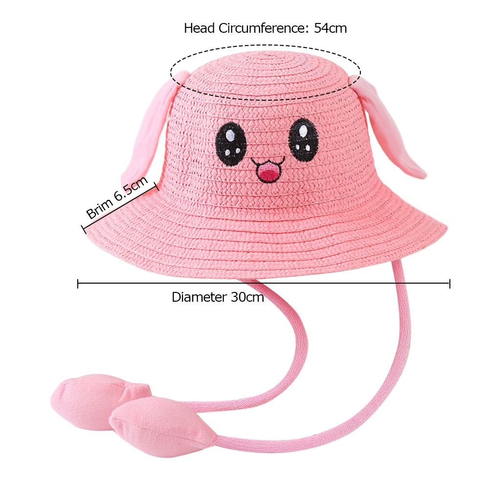 Summer Bucket Cap Moving Ears  - Bucket Hat Straw avaliação e preço