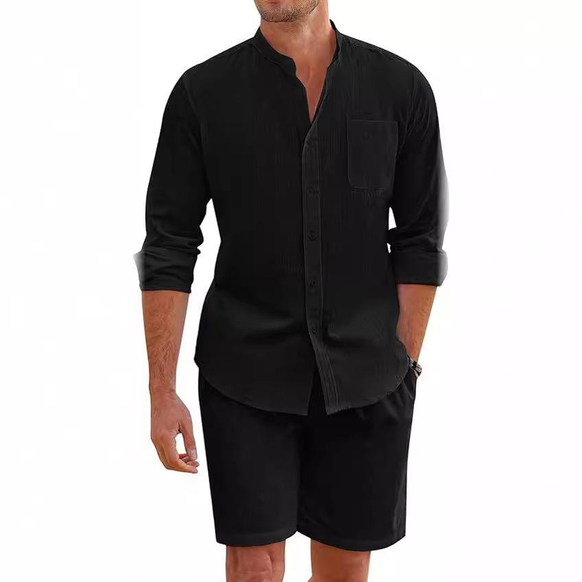 Simple Casual Men's Cotton Lin - Linen Shirt Breathable avaliação e preço