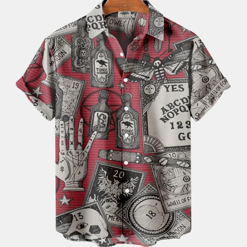 Summer Men's Fashion Casual So - Resort Shirt Floral avaliação e preço