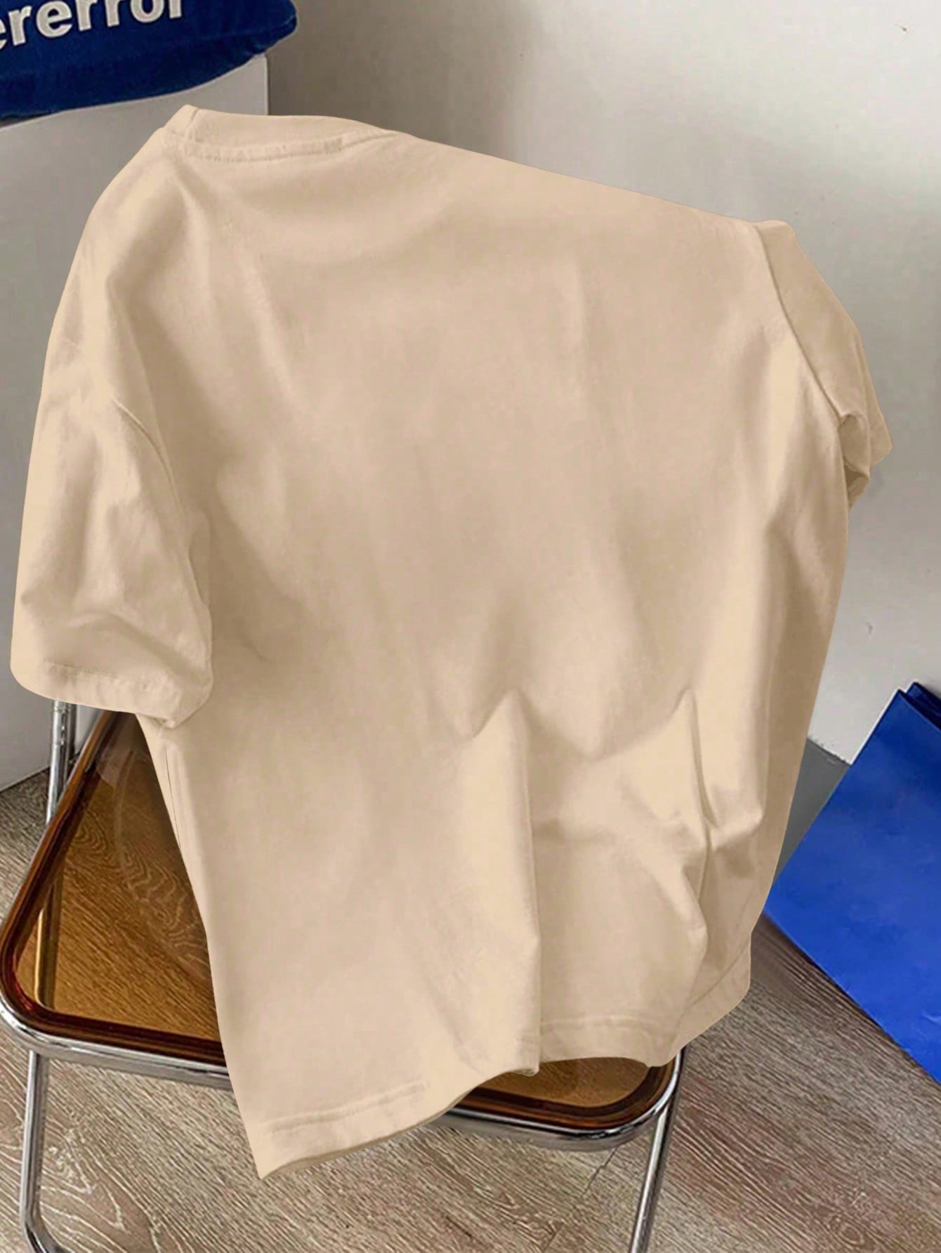 Men's Casual Beige Graphic Tee - Tee Graphic Print avaliação e preço