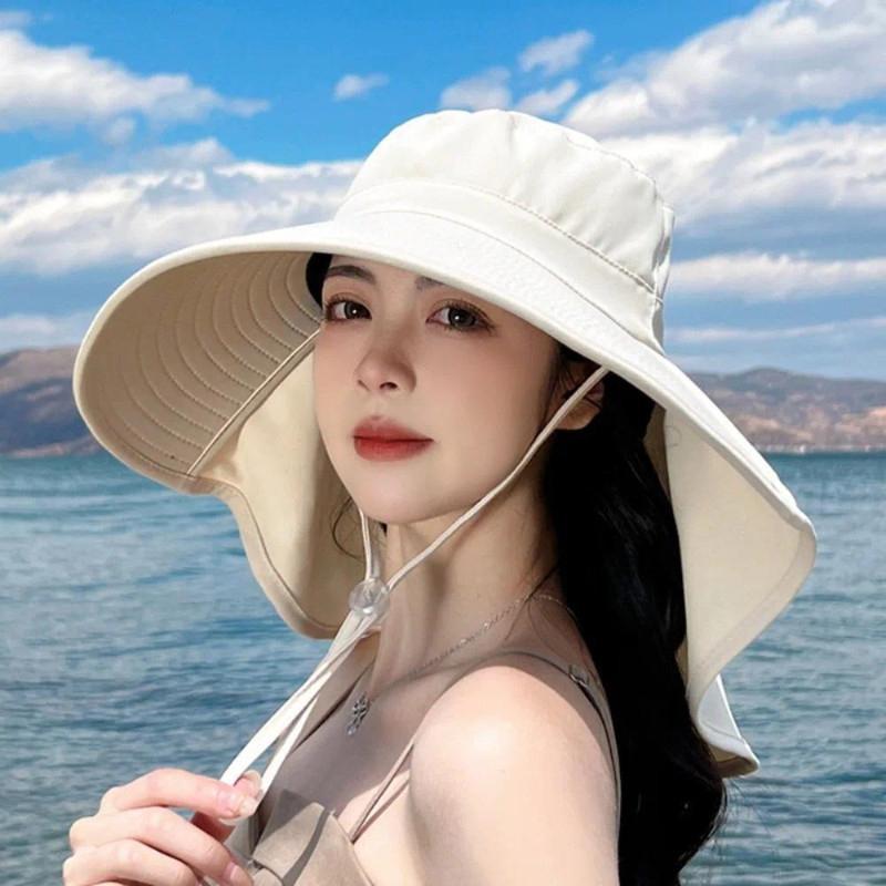 Outdoor UV Anti Neck Protectio - Bucket Hat Straw avaliação e preço