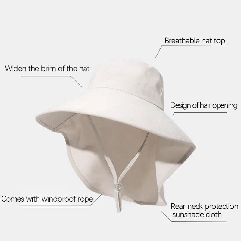 Outdoor UV Anti Neck Protectio - Bucket Hat Straw avaliação e preço