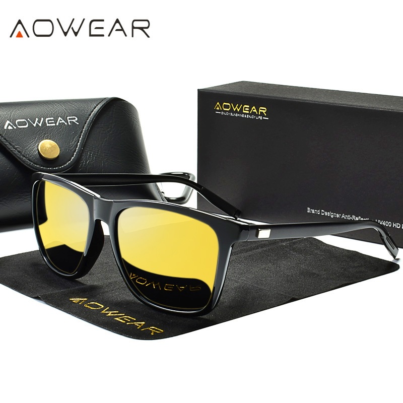 AOWEAR HD Polarized Night Visi - Sunglasses Aviator Polarized avaliação e preço