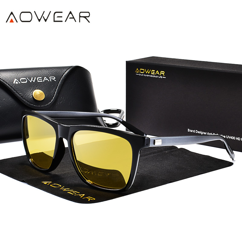AOWEAR HD Polarized Night Visi - Sunglasses Aviator Polarized avaliação e preço