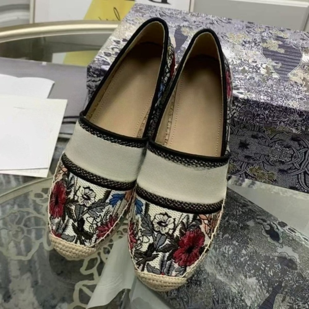 Spring Summer New Women's Embr - Espadrille Slip On avaliação e preço