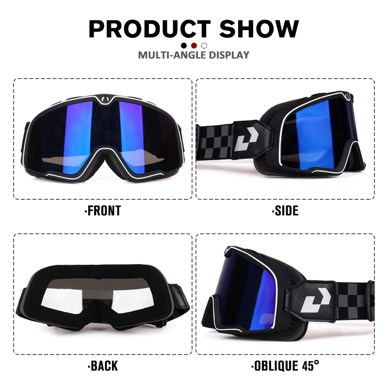 Bicycle Goggles Leather Windsh - Sunglass Retainer Cord avaliação e preço