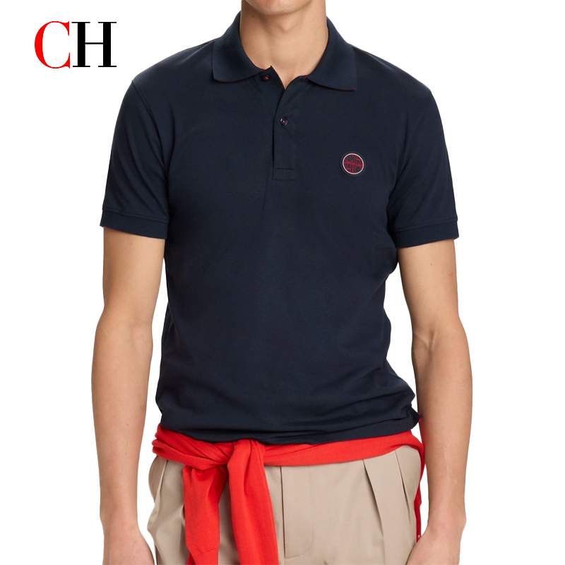 CH Red Accent Circular Rubber  - Polo Shirt Pique avaliação e preço
