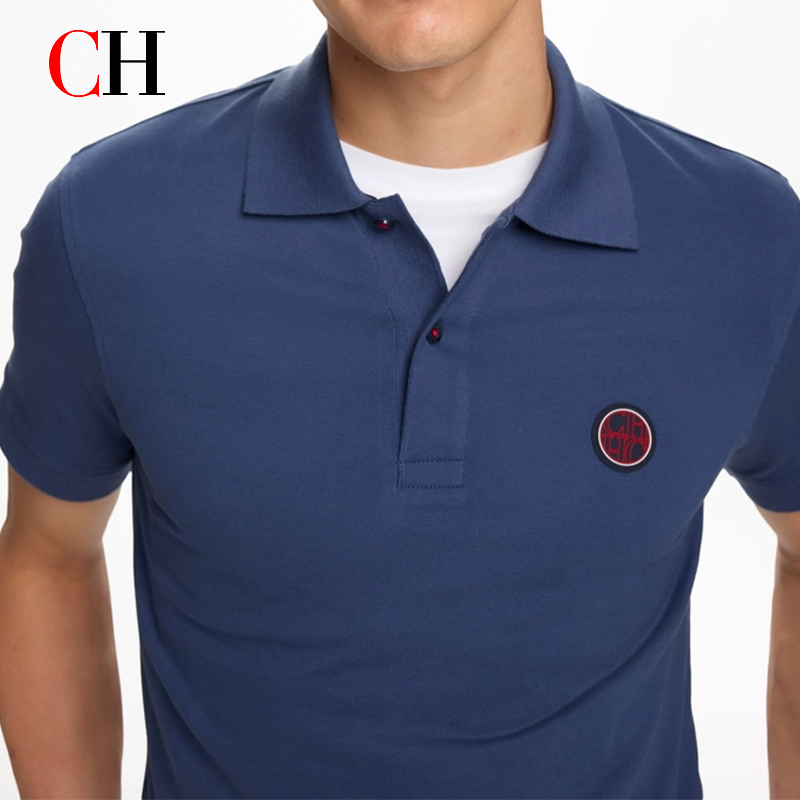 CH Red Accent Circular Rubber  - Polo Shirt Pique avaliação e preço