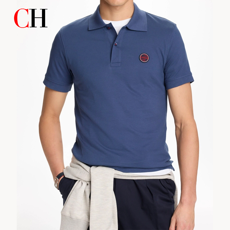 CH Red Accent Circular Rubber  - Polo Shirt Pique avaliação e preço