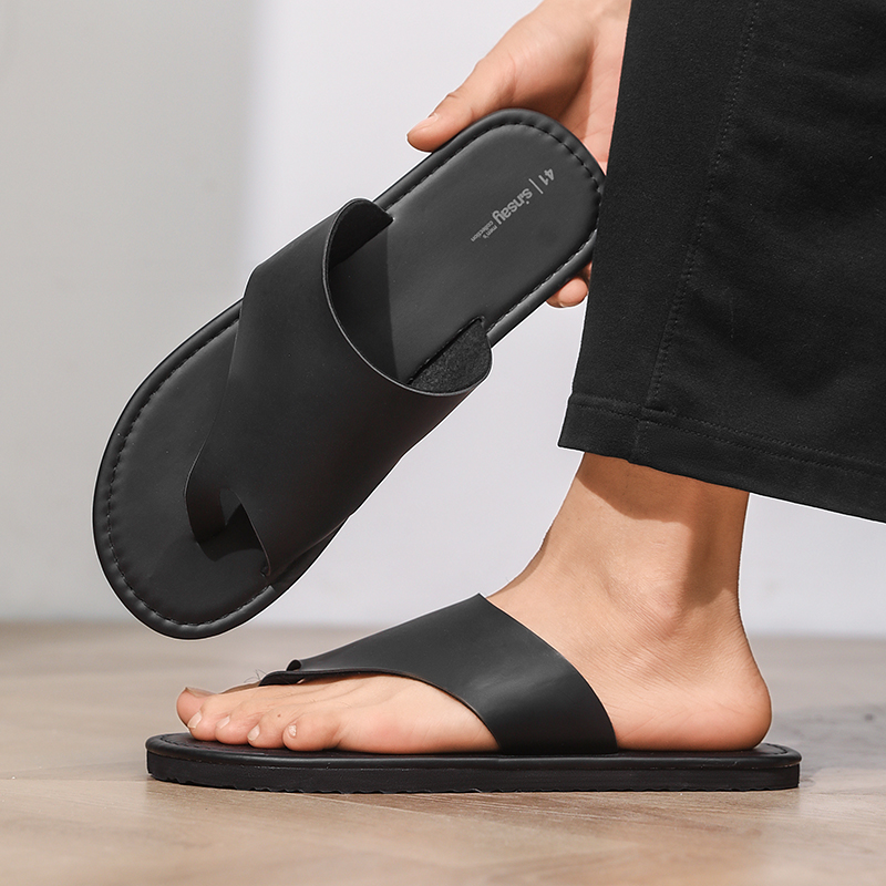 High Quality Mens Slippers Fas - Flip Flop Leather Men avaliação e preço
