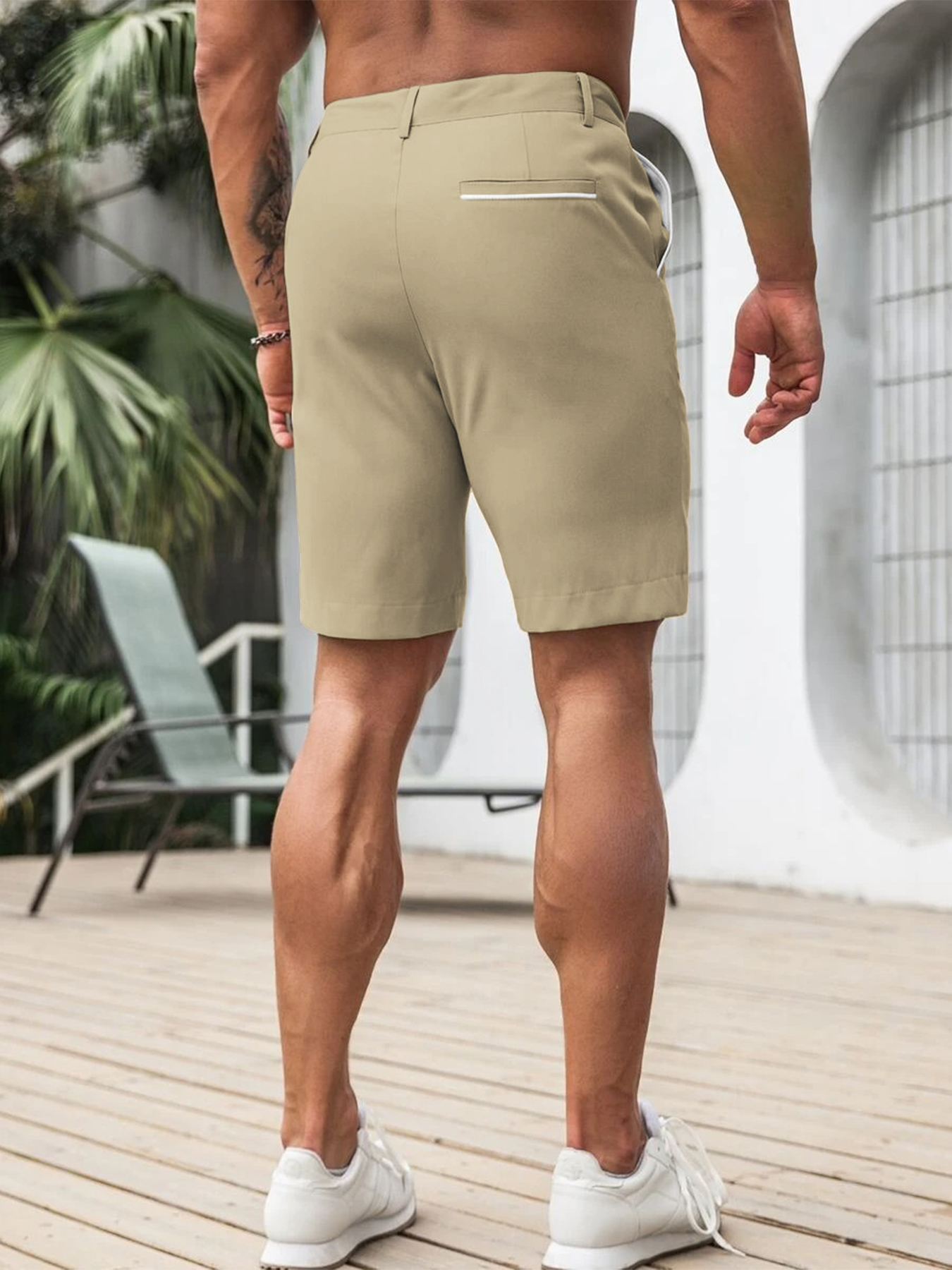 Men Fashion Slim Fit Chino Sho - Shorts Chino Slim avaliação e preço
