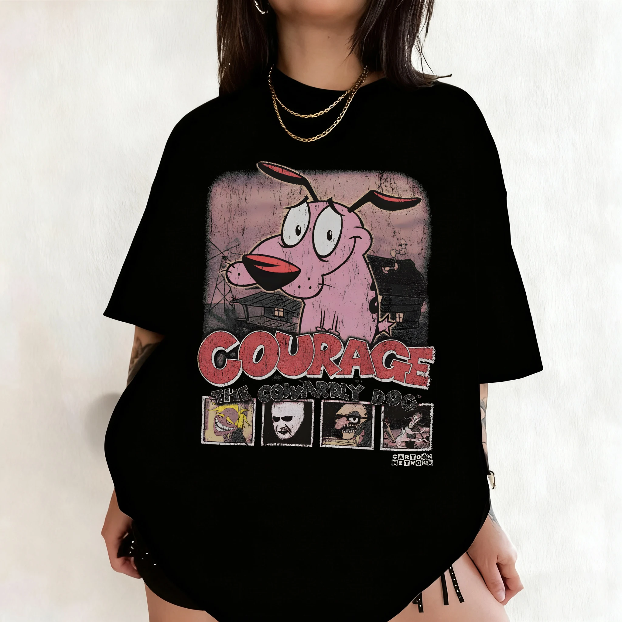 Summer Vintage Courage The Cow - Tee Graphic Print avaliação e preço