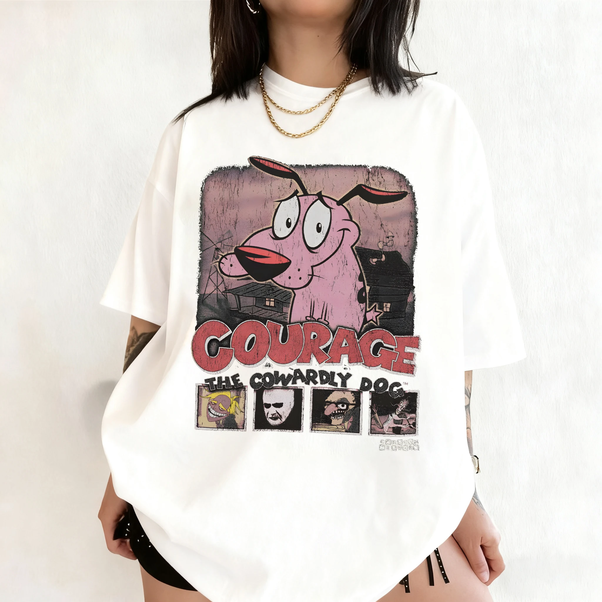 Summer Vintage Courage The Cow - Tee Graphic Print avaliação e preço