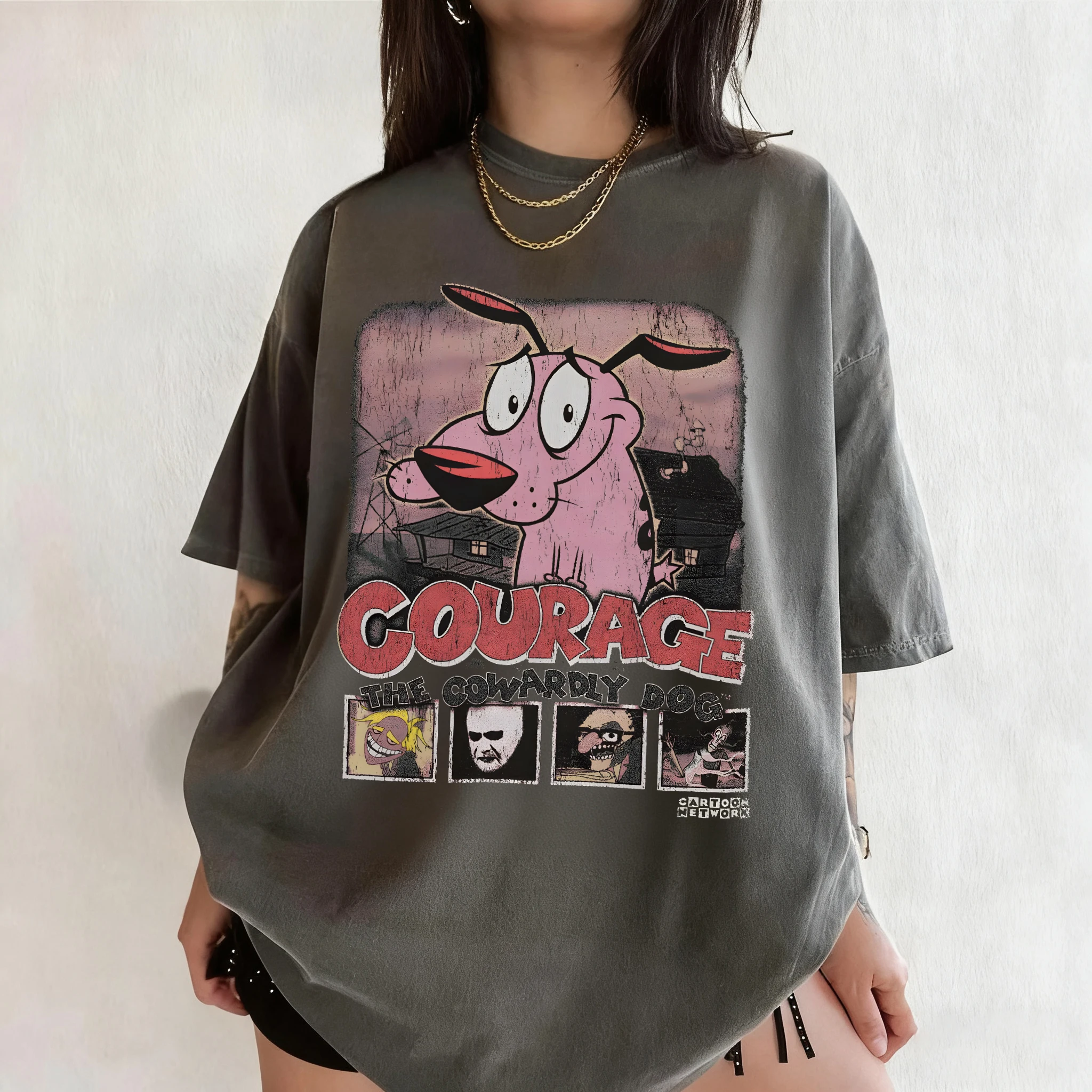Summer Vintage Courage The Cow - Tee Graphic Print avaliação e preço