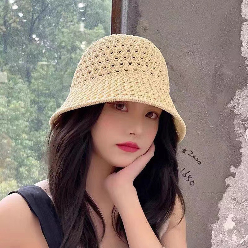 New Girls Sun Hat Wide Brim Fl - Bucket Hat Straw avaliação e preço