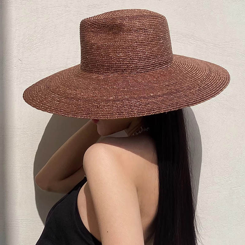 Large Brim Panama Straw Hat Fo - Bucket Hat Straw avaliação e preço