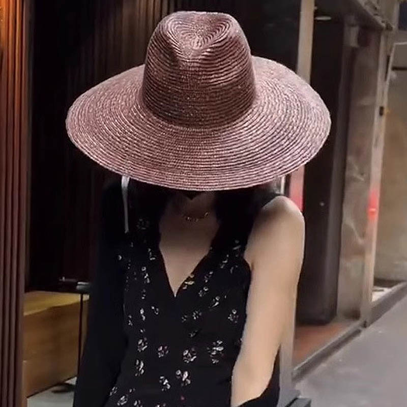 Large Brim Panama Straw Hat Fo - Bucket Hat Straw avaliação e preço
