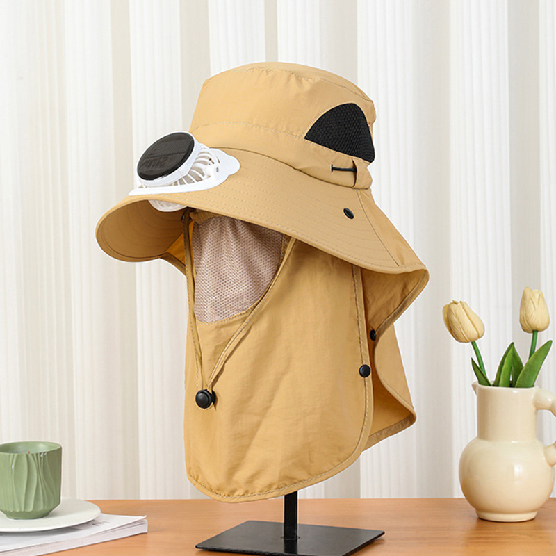 Men Solar Fan Hat Wide Brim UP - Bucket Hat Straw avaliação e preço