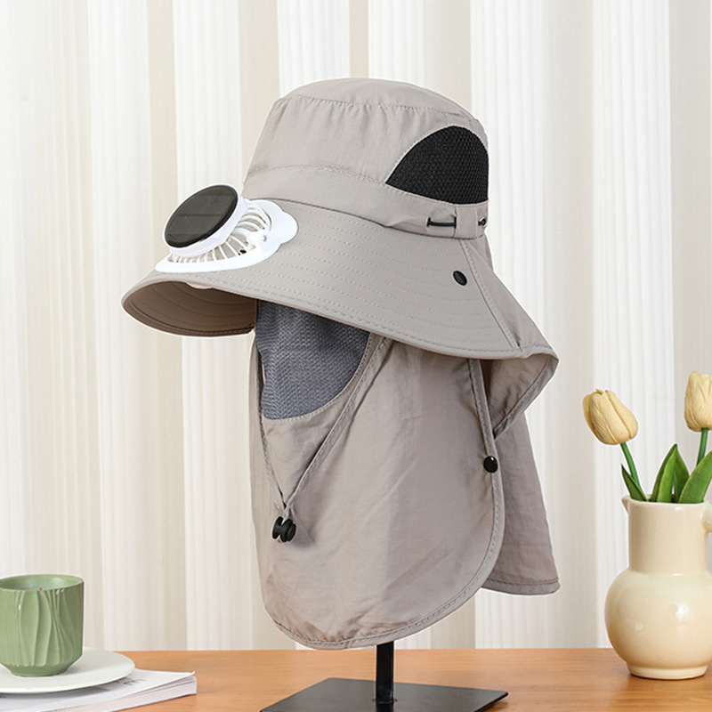 Men Solar Fan Hat Wide Brim UP - Bucket Hat Straw avaliação e preço