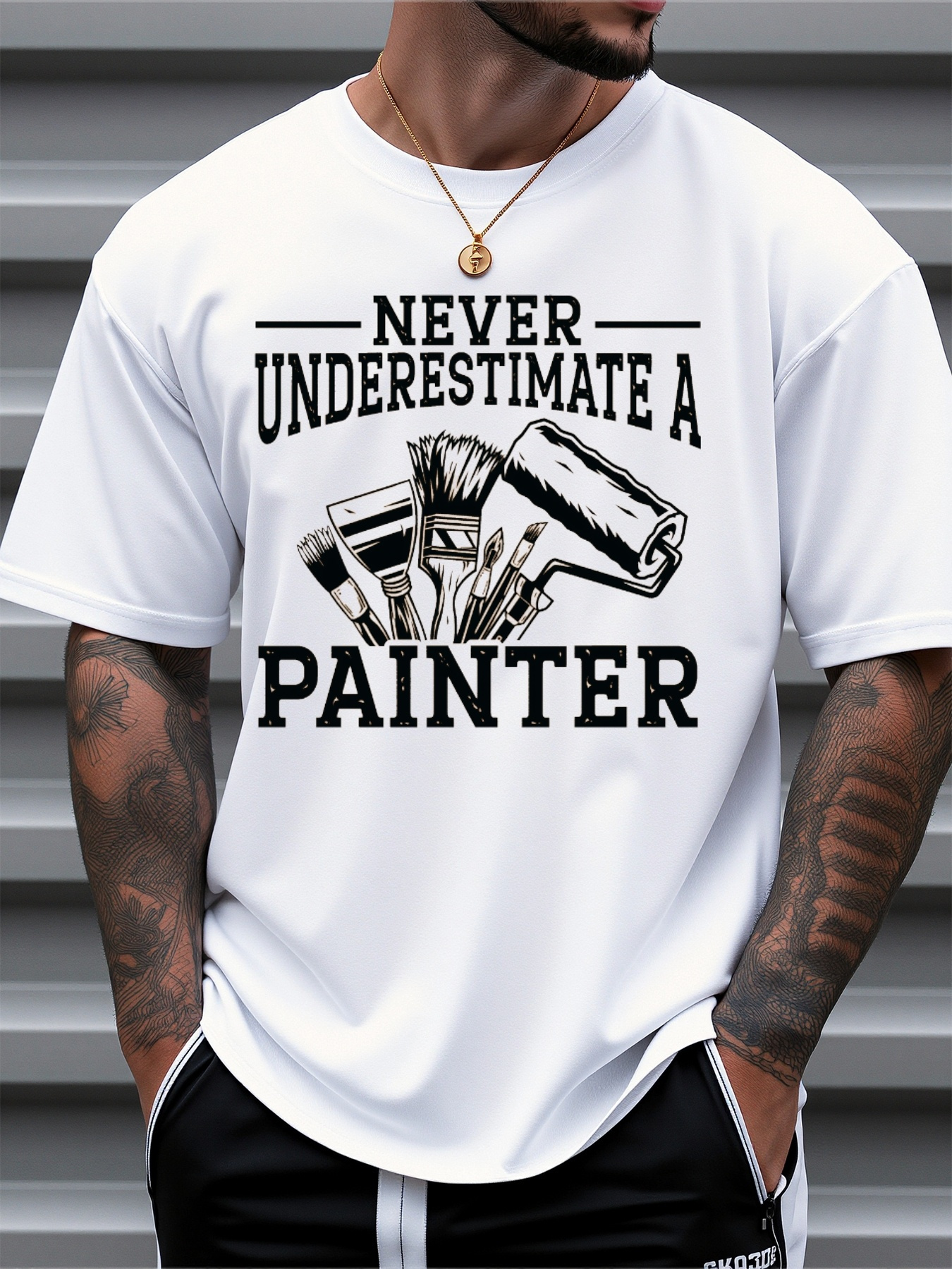 Men's Casual Graphic T-Shirt D - Linen Shirt Breathable avaliação e preço