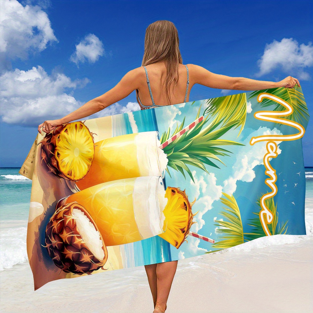 1pc Customized Name Beach Towe - Beach Towel Large avaliação e preço